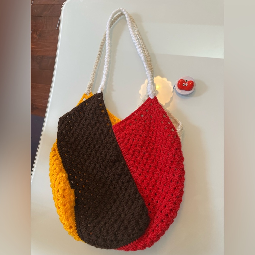 Colorful Crochet Tote Bag New